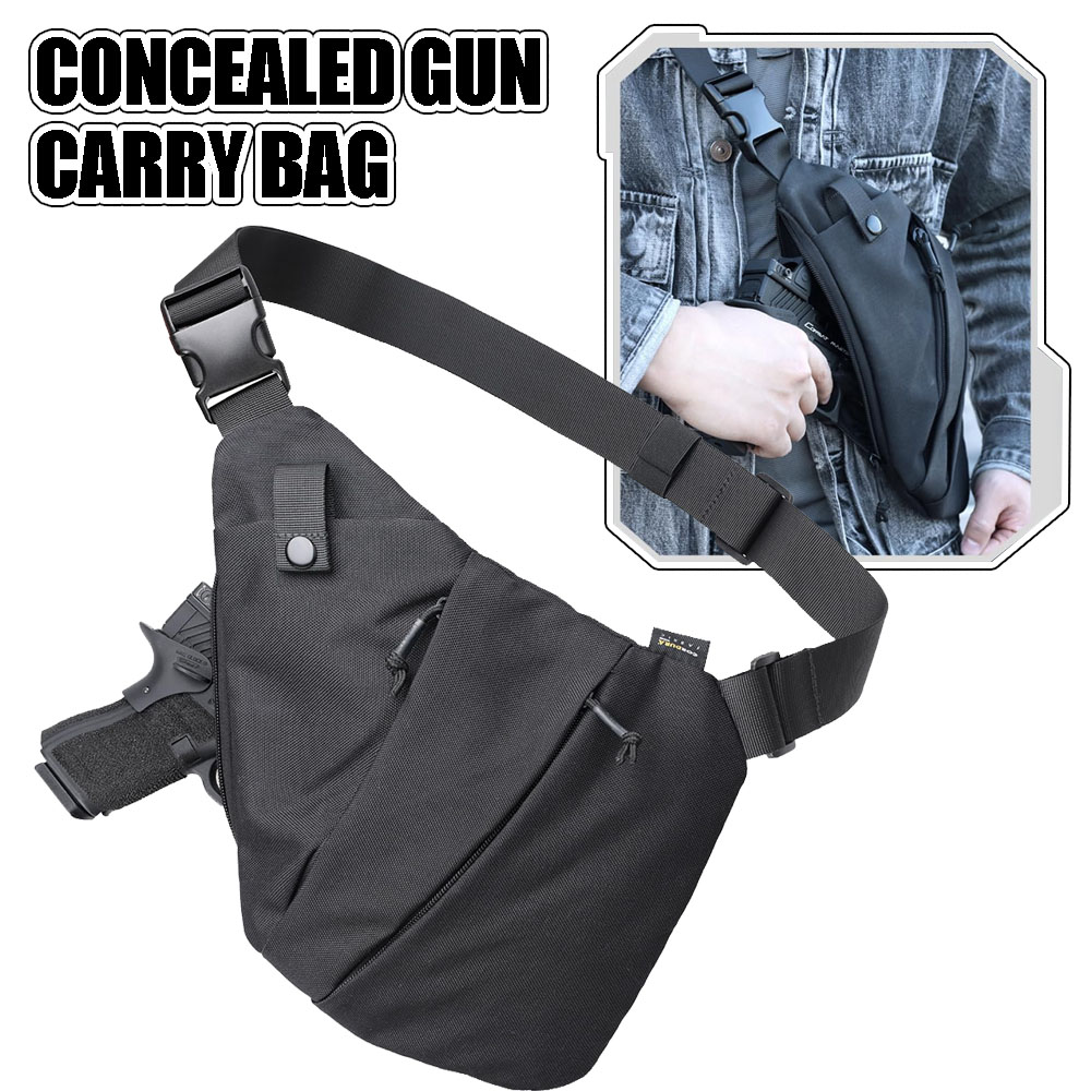Edc Concealed Carry Sling Bag - حقيبة حمل بندقية تكتيكية مخفية ،