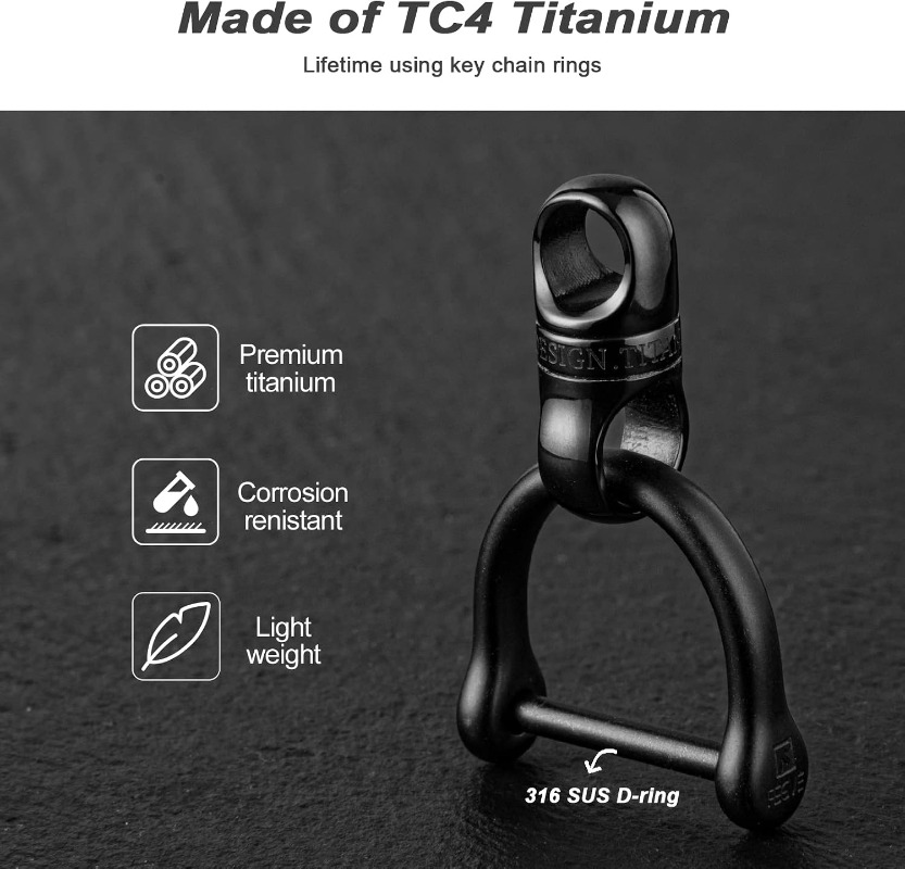 حلقة مفاتيح من التيتانيوم مع م - مراجعة Edc Carry Clip وسعره